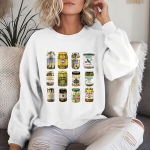Retro Dill Pickle Crewneck Sweatshirt